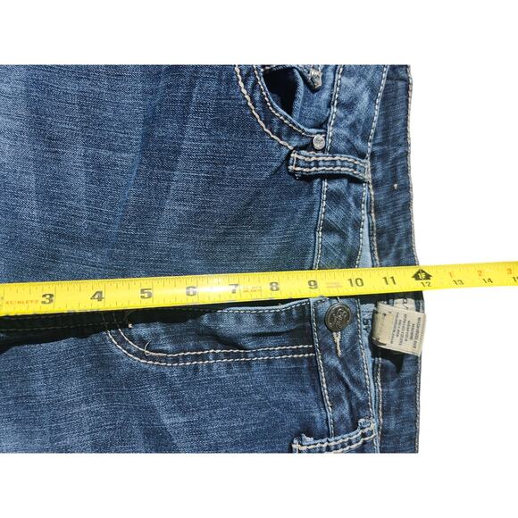 Earl Jean Women's Jeans Size 14 Blue Bootcut Embellished Rhinestone Pockets - Picture 6 of 9